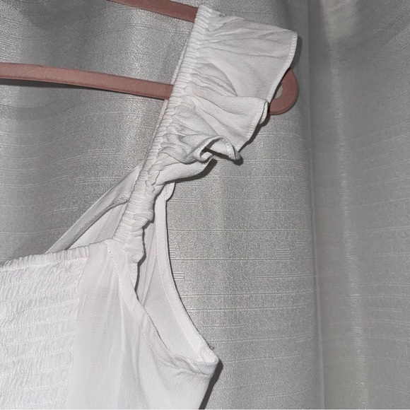 H&M White Button-Front Ruffle Strap Top - Picture 4 of 8